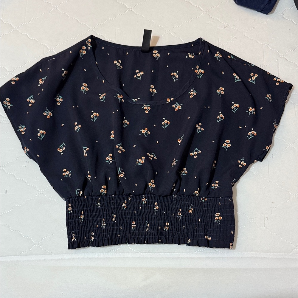Floral Ditsy Navy Top